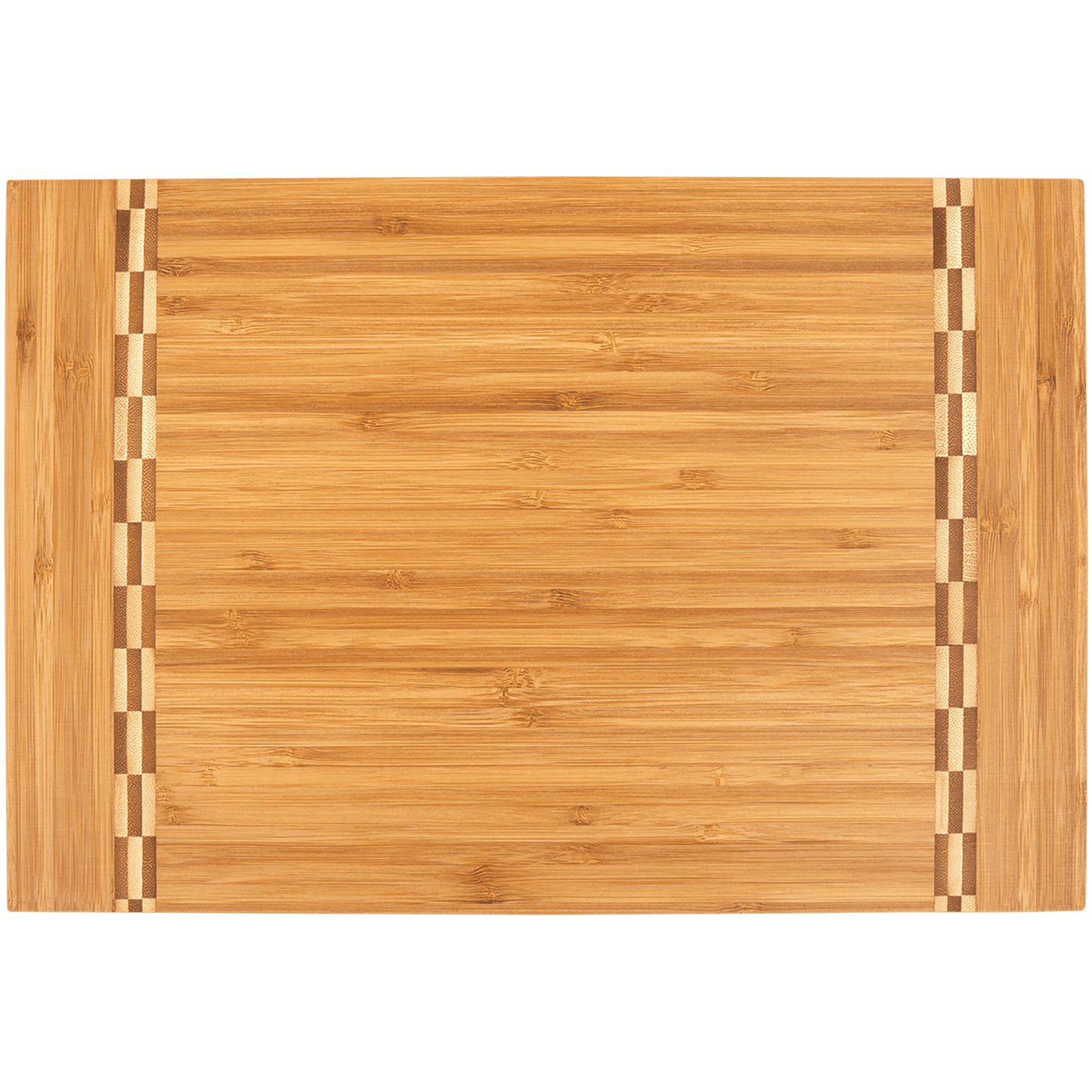 Monogrammed Bamboo Cutting Board with Butcher Block Inlay, 15" x 10 1/4"