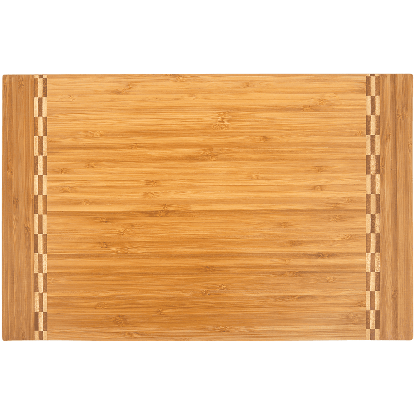 Monogrammed Bamboo Cutting Board with Butcher Block Inlay, 18 1/4" x 12"