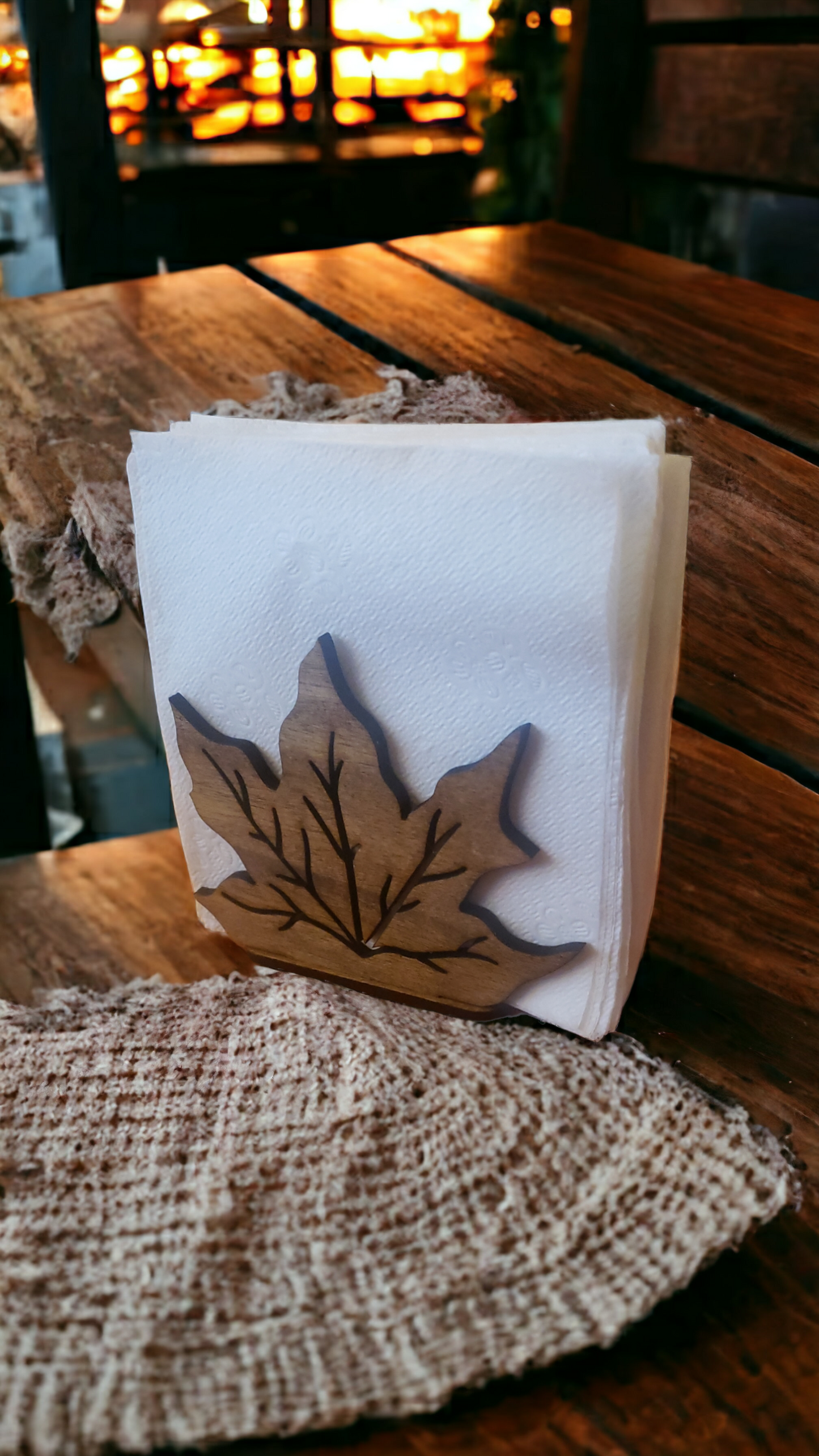 Maple Leaf Napkin Holder
