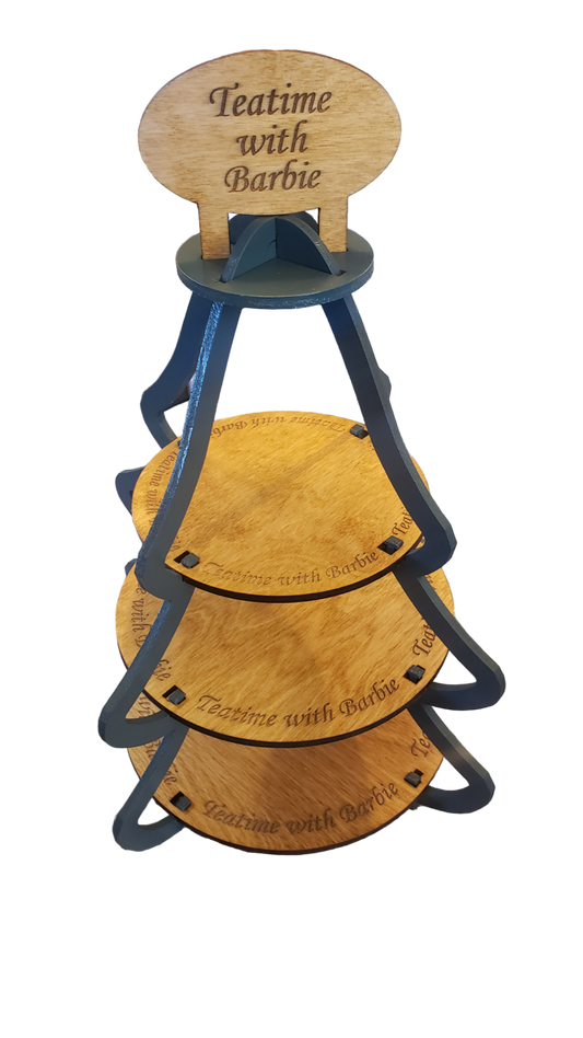 3-tier Pine Tree Christmas Cookie Stand Display