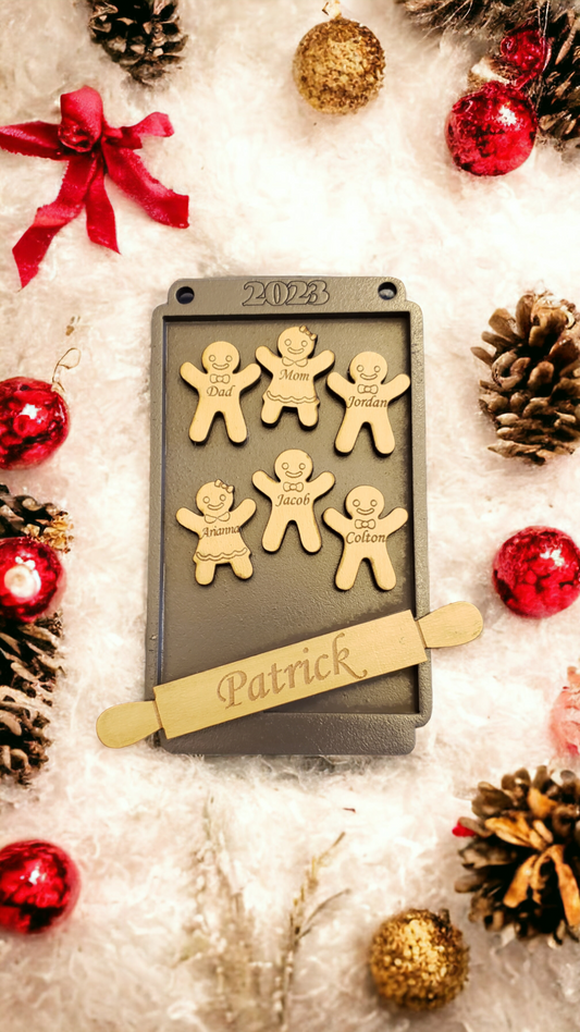 Gingerbread Cookie Family Christmas Tree Ornament