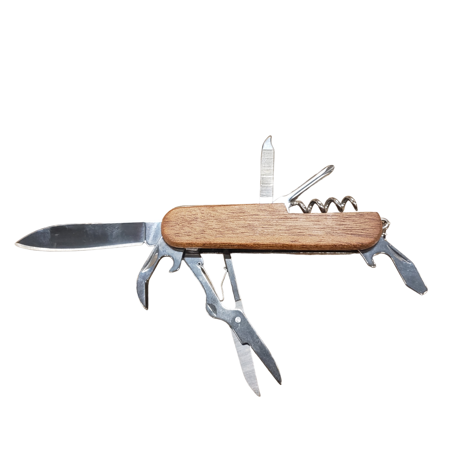 Personalized 3 1/2" Wooden 8-Function Multi-Tool Pocket Knife