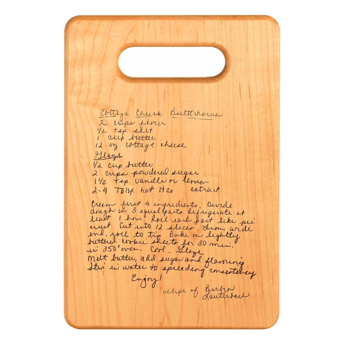 Recipe Cutting Board, Maple 9x6