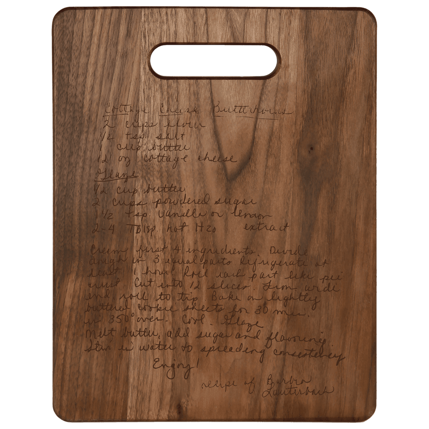Recipe Cutting Board, Walnut 11.5x8.75