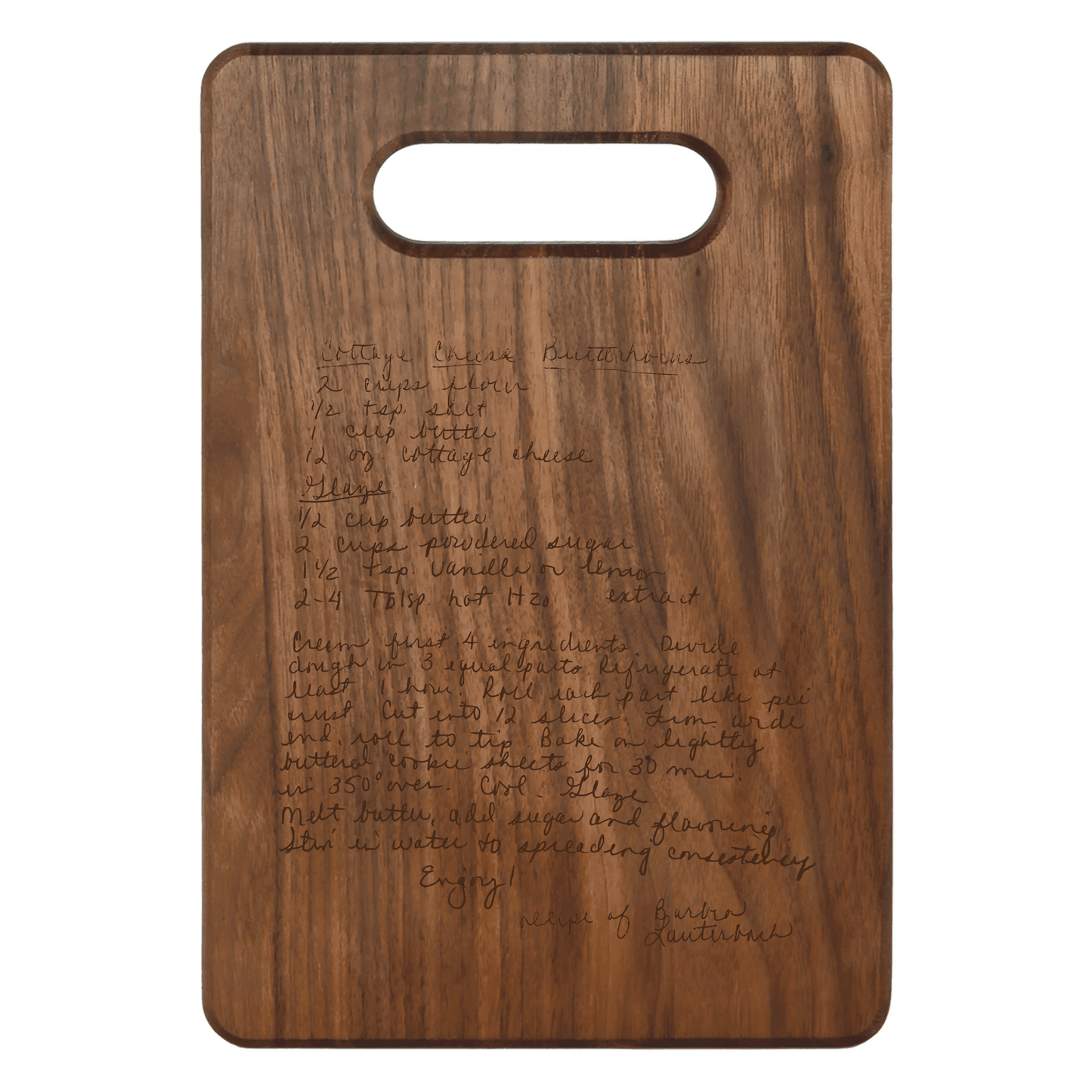 Recipe Cutting Board, Walnut 9x6