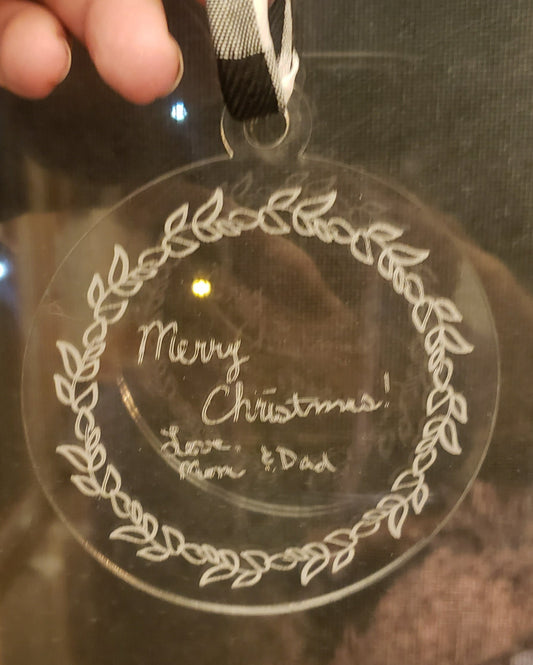 Handwritten Note Acrylic Ornament