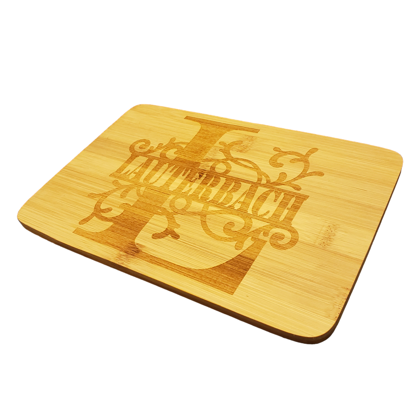 Monogrammed Mini Bamboo Cutting Board, 6 x 9 inches