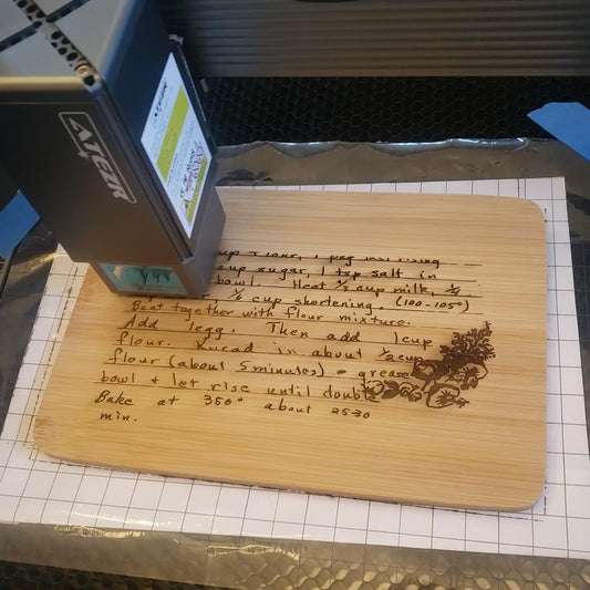 Recipe Mini Cutting Board, 9" x 6" x 5/16" Bamboo Cutting Board